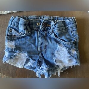 Baby girls distressed Jean shorts size 12-18 months